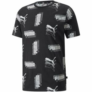 Puma POWER AOP TEE Pánske tričko, čierna, veľkosť S