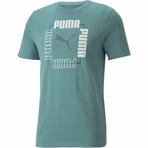 Puma BOX TEE Pánske tričko, zelená, veľkosť XXL