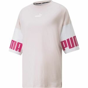 Puma POWER COLORBLOCK TEE Dámske tričko, ružová, veľkosť