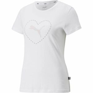 Puma VALENTINE´S DAY GRAPHIC TEE Dámske tričko, biela, veľkosť XL