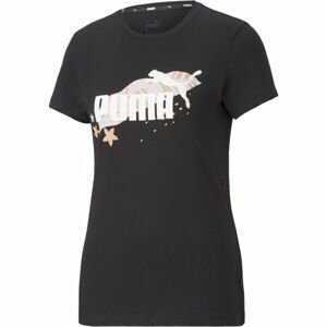Puma FLORAL VAIBS GRAPHIC TEE Dámske tričko, čierna, veľkosť L