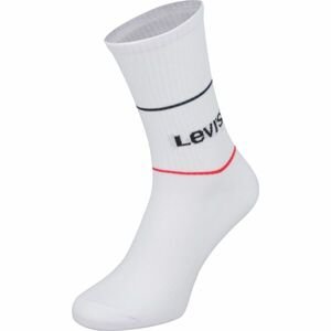 Levi's MID CUT SPRTWR LOGO 2P Ponožky, biela, veľkosť 43 - 46