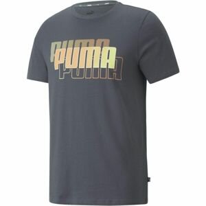 Puma PUMA POWER SUMMER TEE Pánske tričko, tmavo sivá, veľkosť L