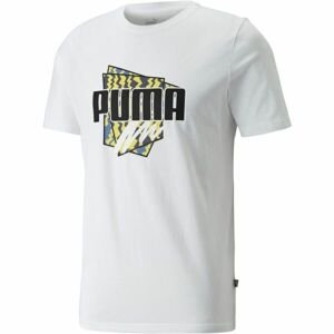 Puma SUMMER GRAPHIC TEE Pánske tričko, biela, veľkosť L