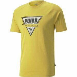 Puma SUMMER GRAPHIC TEE Pánske tričko, žltá, veľkosť M