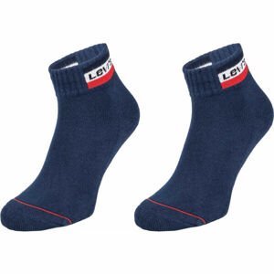 Levi's MID CUT SPRTWR LOGO 2P Ponožky, modrá, veľkosť 39 - 42