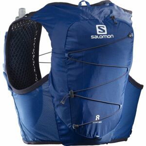 Salomon ACTIVE SKIN 8 SET Bežecká vesta, modrá, veľkosť M