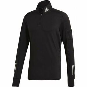 adidas WARM 1/2 ZIP Pánska bežecká mikina, čierna, veľkosť XXL