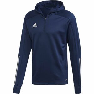 adidas CON20 TK HOOD Pánska futbalová mikina, tmavo modrá, veľkosť L