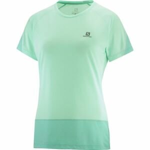 Salomon CROSS RUN SS TEE W Dámske tričko, svetlo zelená, veľkosť XL