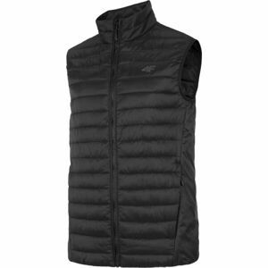 4F MEN'S JACKET Pánska vesta, čierna, veľkosť 2XL