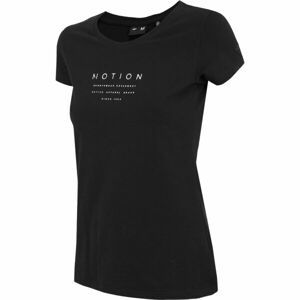 4F WOMEN'S T-SHIRT Dámske tričko, čierna, veľkosť XS