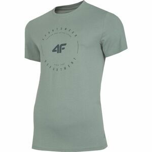 4F MEN'S T-SHIRT Pánske tričko, svetlo zelená, veľkosť M