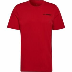 adidas TX MOUN GFX TEE Pánske outdoorové tričko, červená, veľkosť L