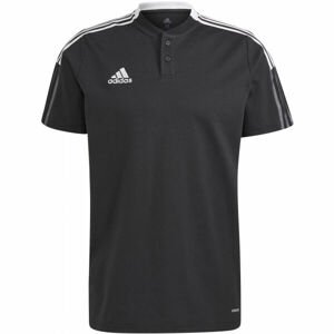 adidas TIRO21 POLO Pánske futbalové tričko, čierna, veľkosť XL