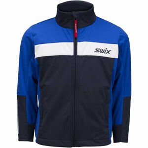 Swix STEADY JNR Všestranná detská bunda z trojvrstvového softshellu, čierna, veľkosť 128