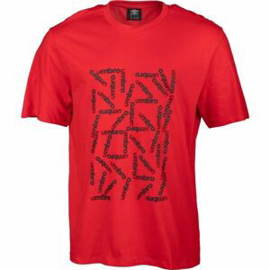 Umbro FW REPEAT GRAPHIC TEE Pánske tričko, červená, veľkosť XXL