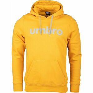 Umbro FW LINEAR LOGO GRAPHIC HOODIE Pánska mikina, žltá, veľkosť XL