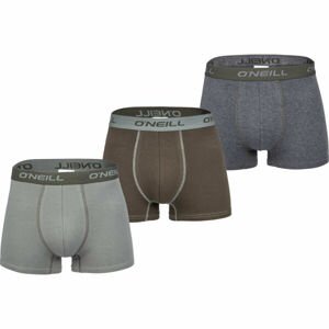 O'Neill BOXER PLAIN 3PACK Pánske boxerky, sivá, veľkosť S