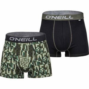 O'Neill BOXER 1952&PLAIN 2PACK kaki L - Pánske boxerky