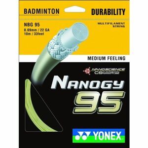 Yonex NANOGY 95 Bedmintonový výplet, zlatá, veľkosť os