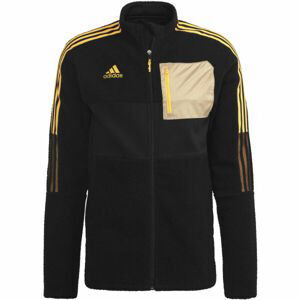 adidas TIRO JACKET WINTERIZED SHERPA Pánska futbalová bunda, čierna, veľkosť XXXL