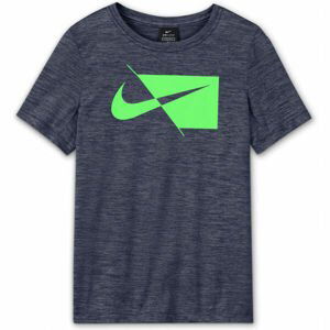 Nike DRY HBR SS TOP B Chlapčenské športové tričko, tmavo modrá, veľkosť M
