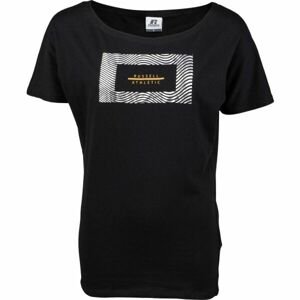 Russell Athletic KINOMO TOP Dámske tričko, čierna, veľkosť M