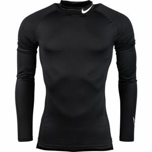 Nike NP DF TIGHT LS MOCK M Pánske tréningové tričko, čierna, veľkosť