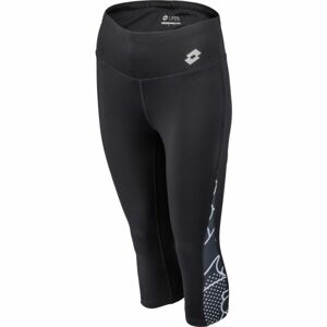 Lotto RUN FIT W LEGGING MID 2 Dámske 3/4 legíny, čierna, veľkosť XS