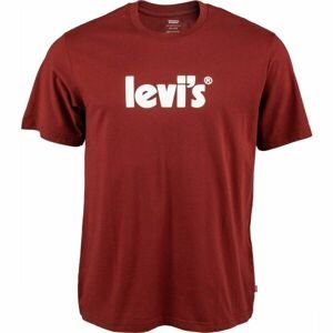 Levi's SS RELAXED FIT TEE Pánske tričko, vínová, veľkosť L