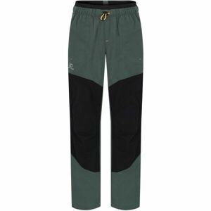 Hannah GUINES JR Detské outdoorové nohavice, tmavo zelená, veľkosť 140