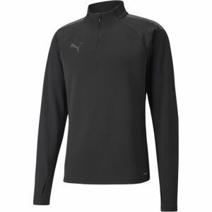 Puma INDIVIDUALLIGA WARM 1 4 ZIP TOP Pánska mikina, čierna, veľkosť L