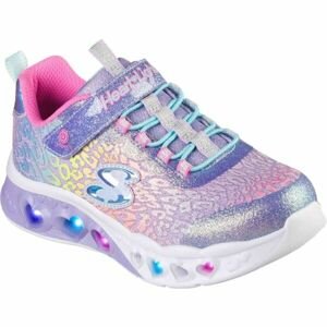 Skechers FLUTTER HEART LIGHTS-LOVES Detská voľnočasová obuv, fialová, veľkosť 35