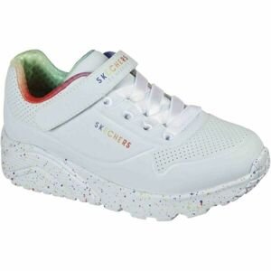 Skechers UNO LITE-RAINBOW SPECKS Dievčenská voľnočasová obuv, biela, veľkosť 29