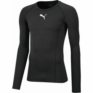 Puma LIGA BASELAYER TEE LS JR Chlapčenské tričko, čierna, veľkosť 176