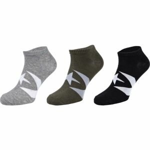 Converse MENS BOOM STAR CHEVRON 3PP  Pánske ponožky, čierna, veľkosť 39 - 42