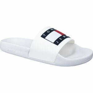 Tommy Hilfiger FLAG POOL SLIDE Šľapky, biela, veľkosť 43