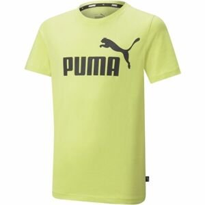 Puma ESS LOGO TEE B Chlapčenské tričko, svetlo zelená, veľkosť 116