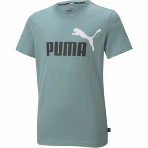 Puma ESS + 2 COL LOGO TEE Chlapčenské tričko, modrá, veľkosť 140