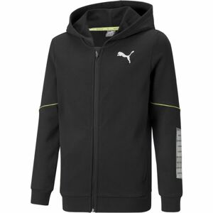 Puma ACTIVE SPORTS FULL-ZIPP HOODIE TR B Detská mikina, čierna, veľkosť 116