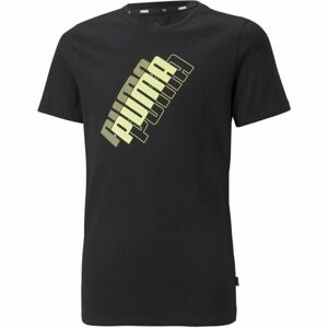 Puma POWER LOGO TEE B Chlapčenské tričko, čierna, veľkosť