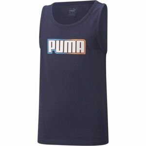 Puma ALPHA SLEEVELESS TEE Detské  športové tričko, tmavo modrá, veľkosť
