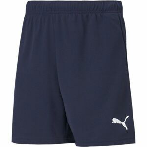 Puma TEAMRISE SHORT JR tmavo modrá 164 - Juniorské šortky