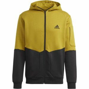 adidas E4GMDY FL FZ Pánska mikina, žltá, veľkosť S