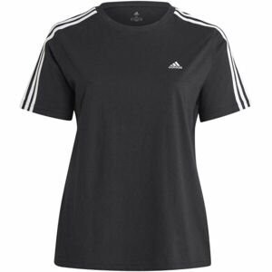 adidas 3S T Dámske tričko plus size, čierna, veľkosť 2x