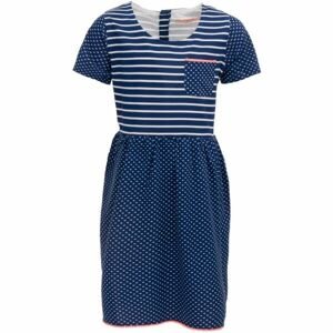 ALPINE PRO HACKO Dievčenské šaty, tmavo modrá, veľkosť 128-134