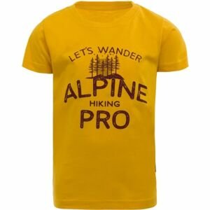 ALPINE PRO RUGGLO Chlapčenské tričko, žltá, veľkosť