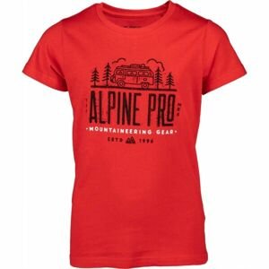ALPINE PRO ANSOMO Chlapčenské tričko, červená, veľkosť 116-122