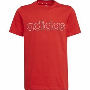 adidas LIN T Chlapčenské tričko, červená, veľkosť 128